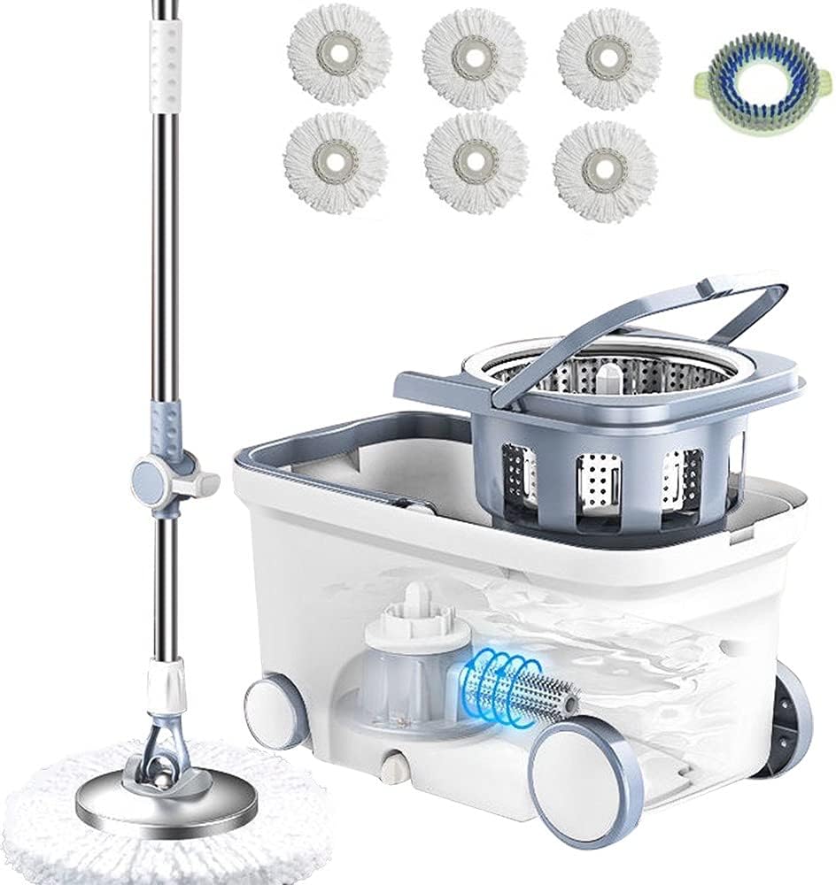 Ultimate 360° Spin Mop 🧽 | Stainless Steel with Microfiber Refills for Deep Cleaning Power 🔥💧