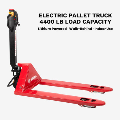 Electric Walk-Behind Pallet Jack 🚶‍♂️ | 4400 lb Capacity, Powerful Warehouse Transport Solution 🚚💪