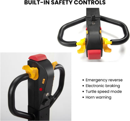 Heavy-Duty Electric & Manual Pallet Jack 🚚 | Lithium Battery Powered & Versatile 🛠️