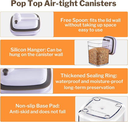 🍽️ One-Button Food Storage Containers – Easy Organization & Freshness! 🥄