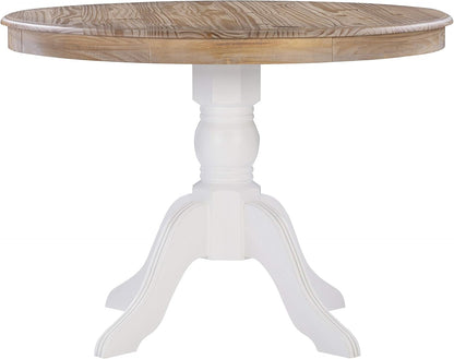 Cozy Corner Breakfast Table Set 🍽️ | Natural Wood Pedestal Design