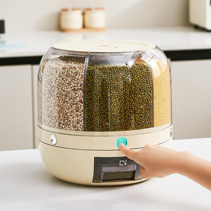 🌀 Keep Your Grains Neat & Tidy with This Rotating Dispenser! 🌾