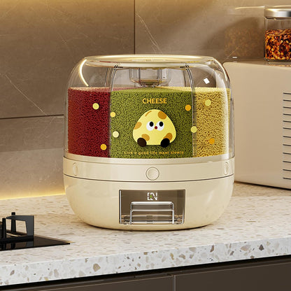 🌀 Keep Your Grains Neat & Tidy with This Rotating Dispenser! 🌾