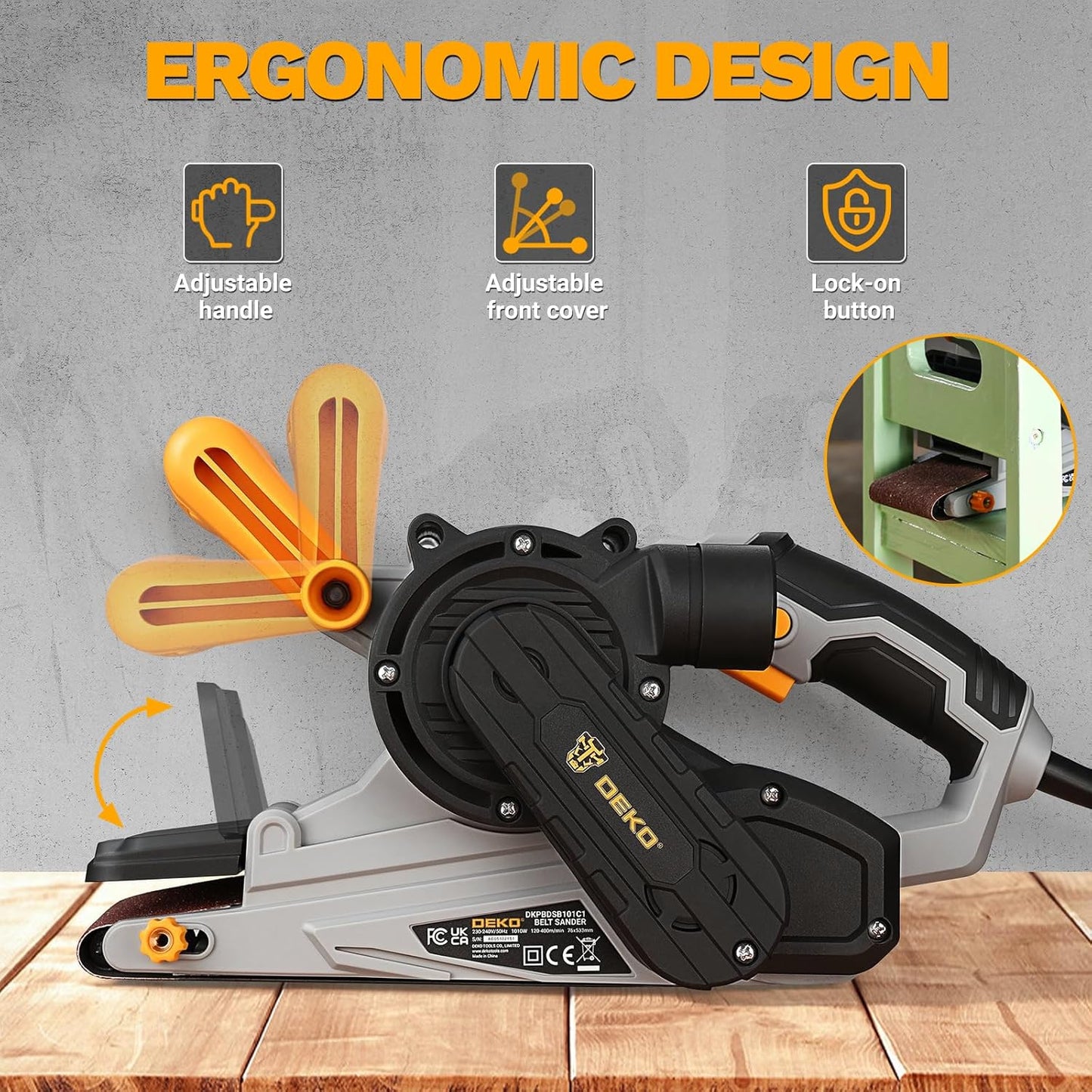 Corded Belt Sander for Smooth Finishing – Adjustable Speed for Precision 🔧🌲