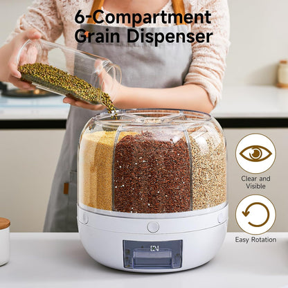 🌀 Keep Your Grains Neat & Tidy with This Rotating Dispenser! 🌾