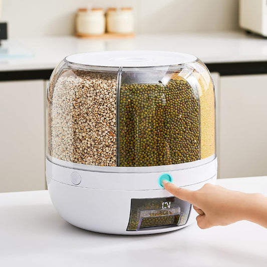 🌀 Keep Your Grains Neat & Tidy with This Rotating Dispenser! 🌾