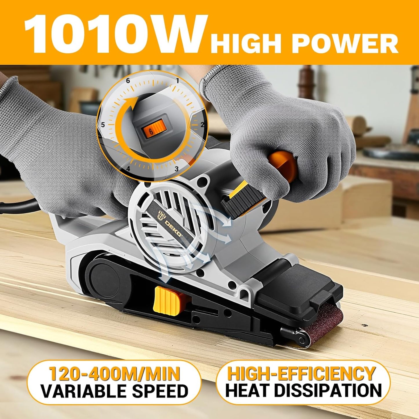 Corded Belt Sander for Smooth Finishing – Adjustable Speed for Precision 🔧🌲