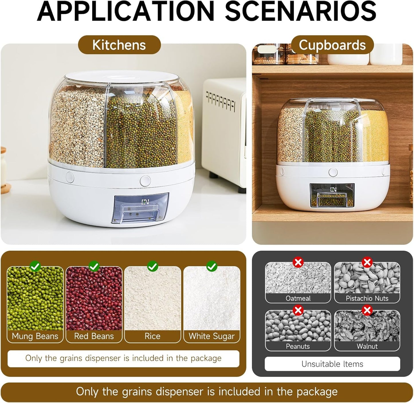 🌀 Keep Your Grains Neat & Tidy with This Rotating Dispenser! 🌾