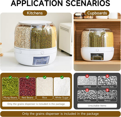 🌀 Keep Your Grains Neat & Tidy with This Rotating Dispenser! 🌾