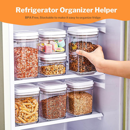 🍽️ One-Button Food Storage Containers – Easy Organization & Freshness! 🥄