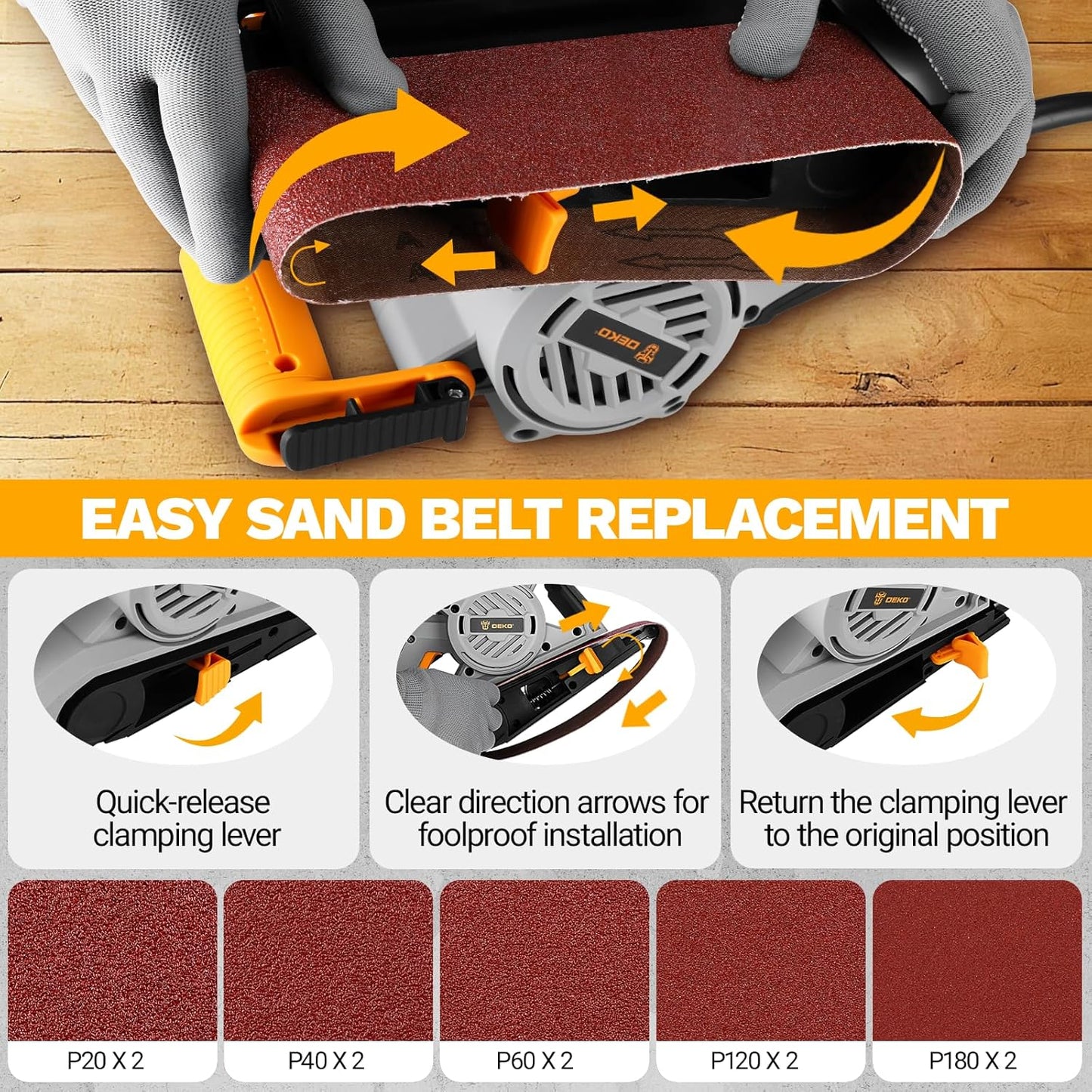 Corded Belt Sander for Smooth Finishing – Adjustable Speed for Precision 🔧🌲