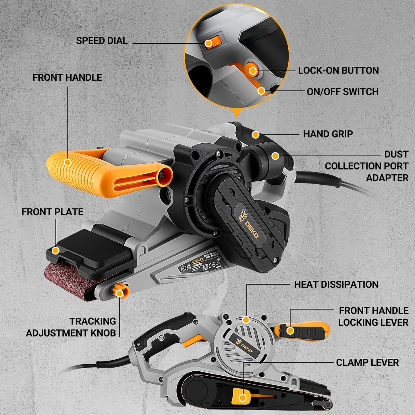 Corded Belt Sander for Smooth Finishing – Adjustable Speed for Precision 🔧🌲