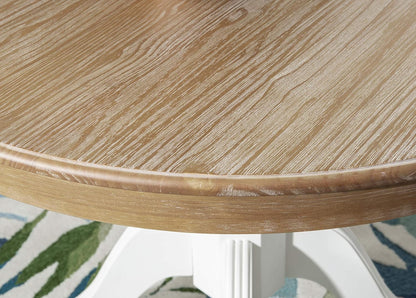 Cozy Corner Breakfast Table Set 🍽️ | Natural Wood Pedestal Design